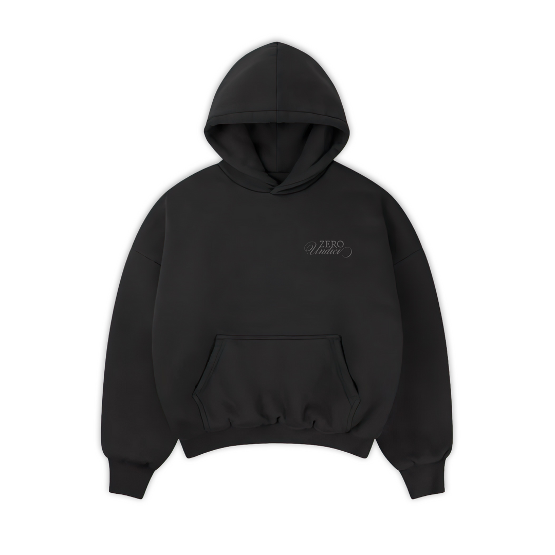 "WILL YOU BE MINE?" Black Tonal Hoodie