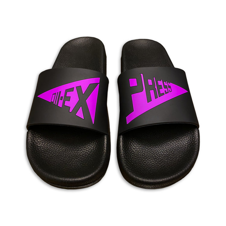 "SPLIT LOGO" Violet 3D Embossed Slides - 011-EXPRESS 